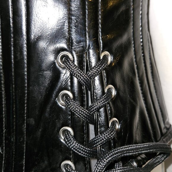 NWT M Babylon Vintage tight lacing PVC Fetish Corset 26" - Picture 3 of 15